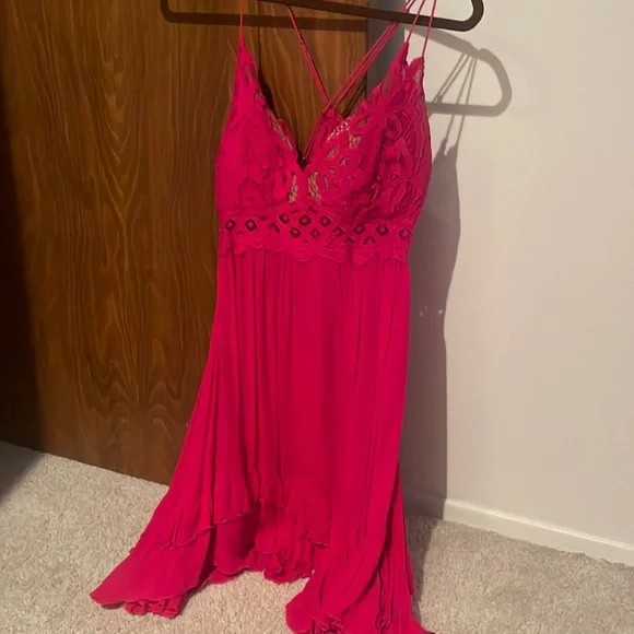 strapless open back dress Dress Casual Maxi By Free People In Pink, Size:S  Clothes Mentor Little  Rock AR #269